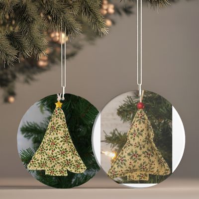 Fabric Christmas Tree Ornament Fabric Christmas Tree Ornament
