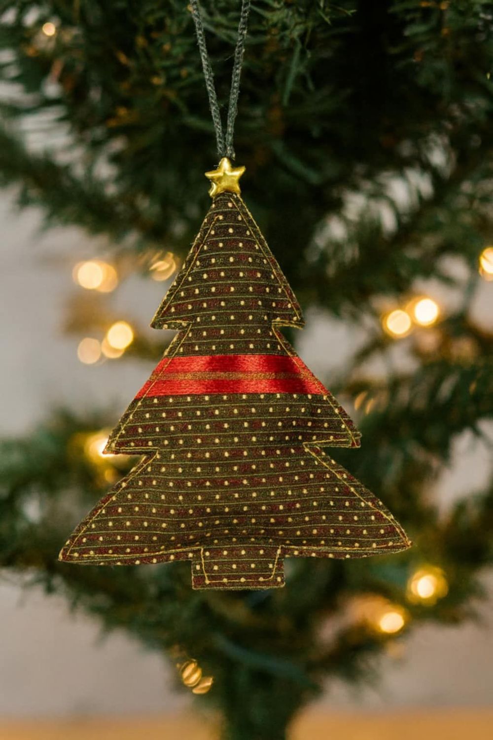 Merry Christmas Fabric Tree Ornament Merry Christmas Fabric Tree Ornament