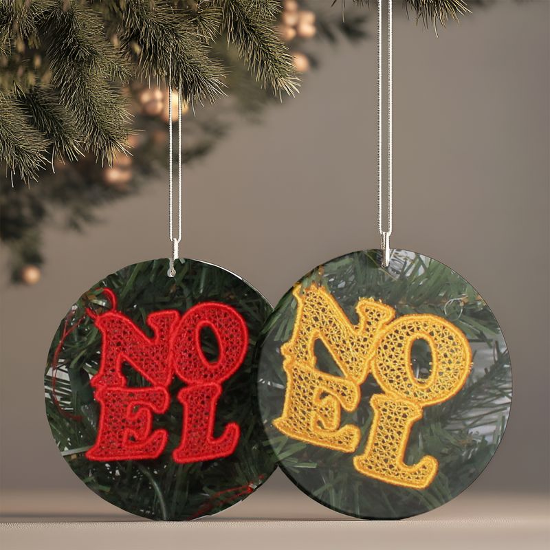 Noel Lace Embroidered Ornaments