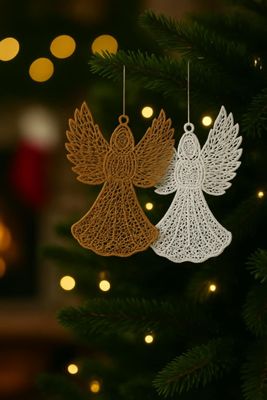 Large Embroidered Angel Ornament Large Embroidered Angel Ornament