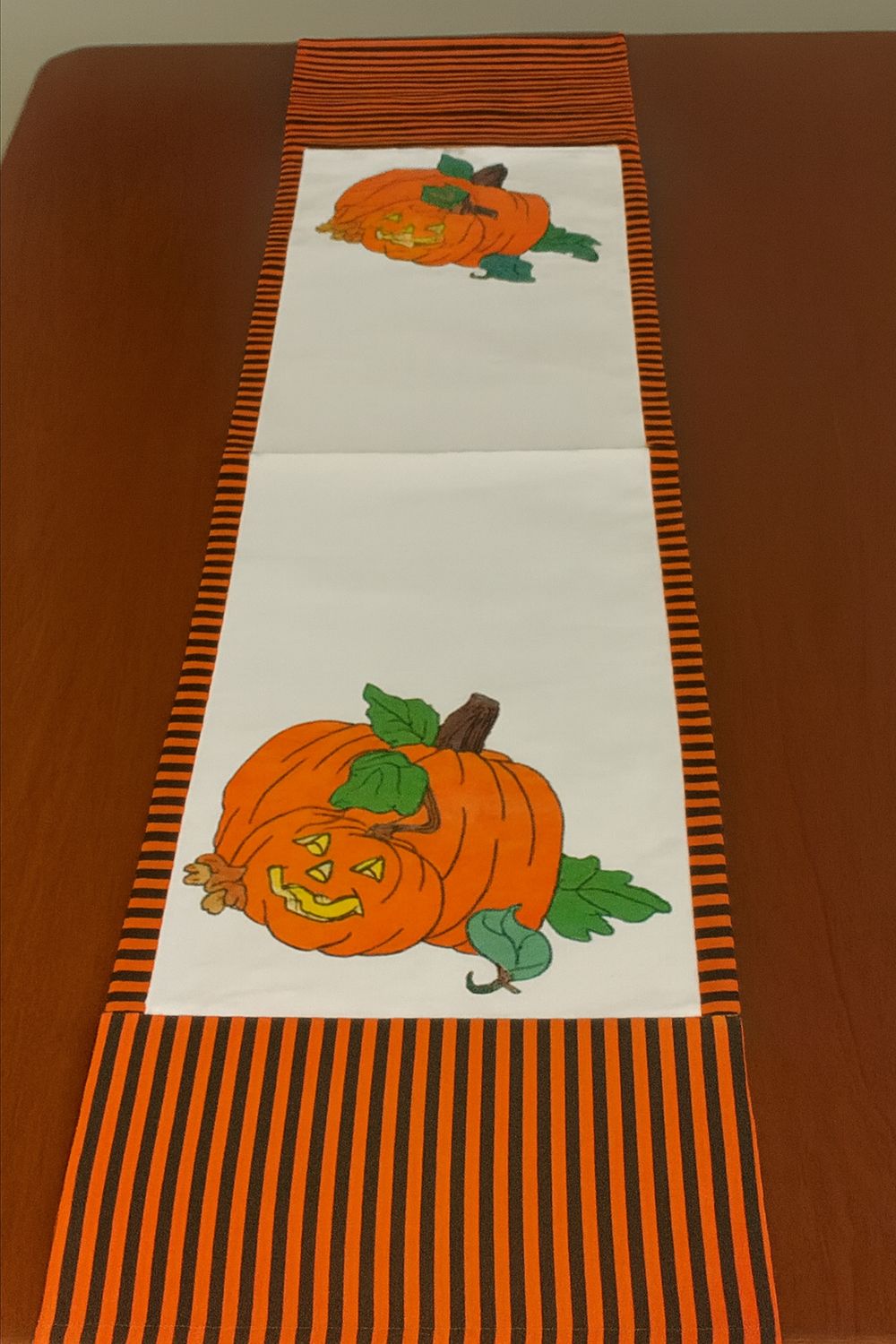 Hand Painted Pumpkin Table Runner Hand Painted Pumpkin Table Runner