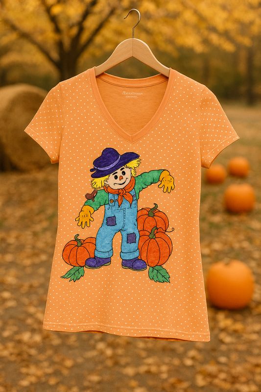 Hand-painted Scarecrow Women's Shirt