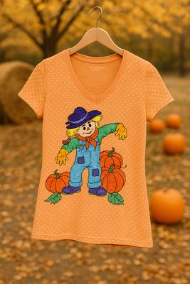 Hand-painted Scarecrow Women's Shirt Hand-painted Scarecrow Women's Shirt