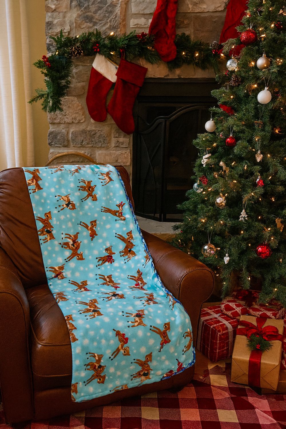 Reindeer Fleece Blanket