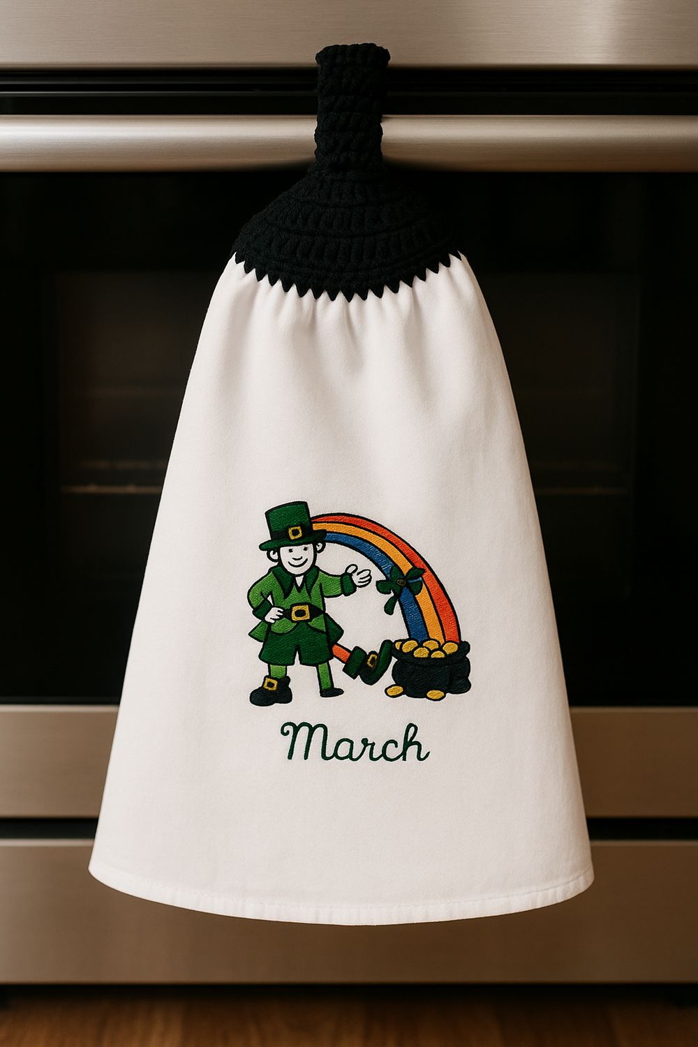 Hand-painted St. Patrick's Flour Sack Towel