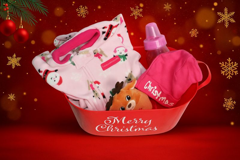 Baby Girl's Christmas Gift Basket