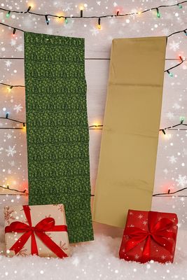 Christmas Gold Leaf Table Runner