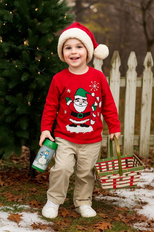 Toddler Boy Santa Basket Set