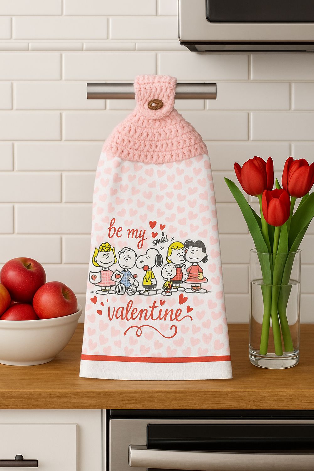 “Be Mine Valentine” Crochet Top Towel “Be Mine Valentine” Crochet Top Towel