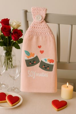 "Soymates" Valentine's Towel