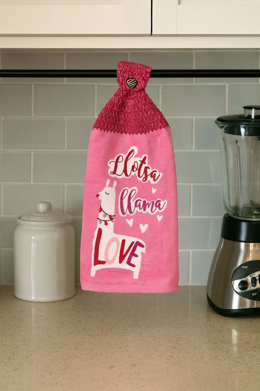 "llotsa llama Love" Valentine Towel