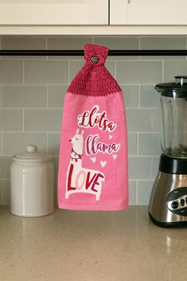 "llotsa llama Love" Valentine Towel