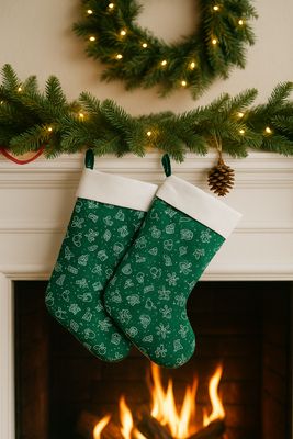 Green Holiday Stockings