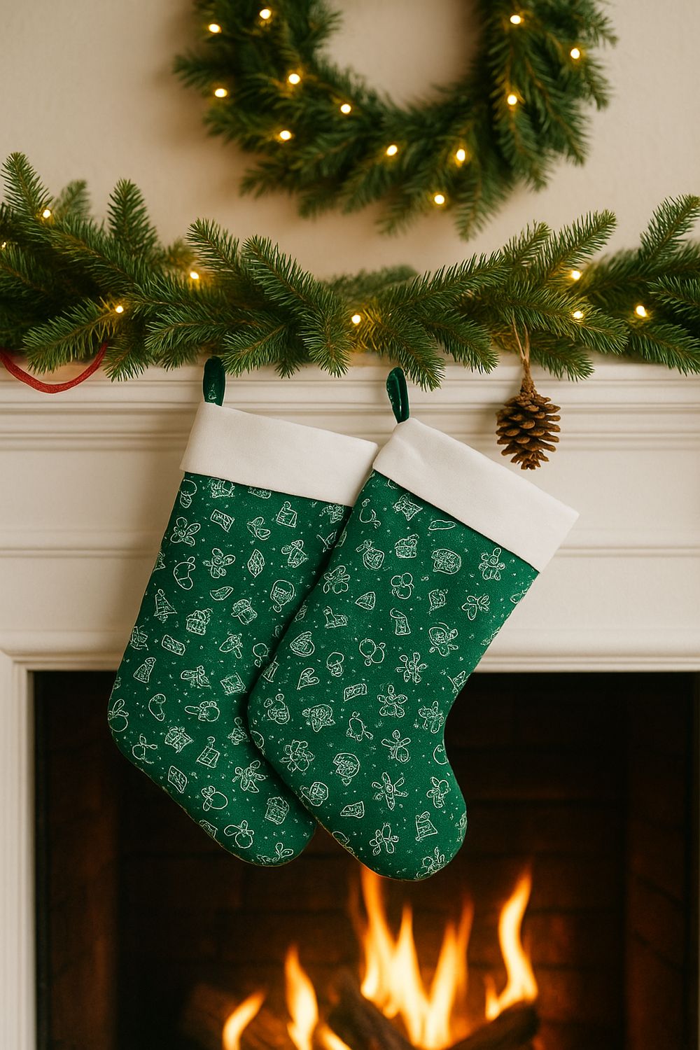 Green Holiday Stockings