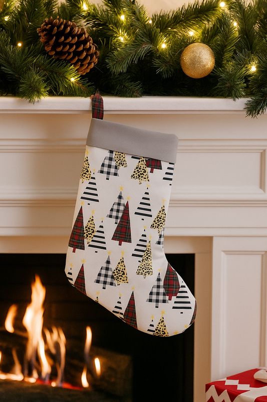 White Tree Stocking