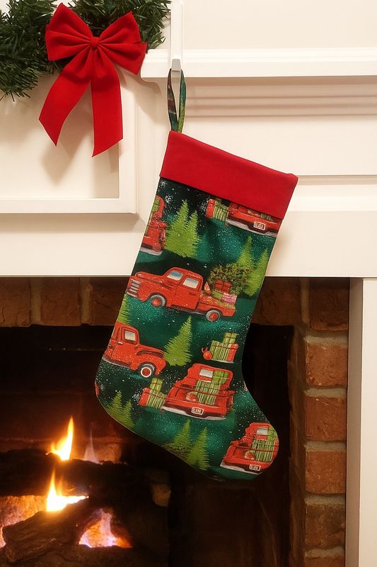Christmas Truck Stocking