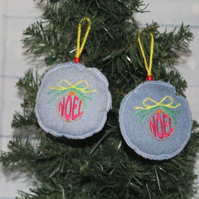 Denim Noel Ornament