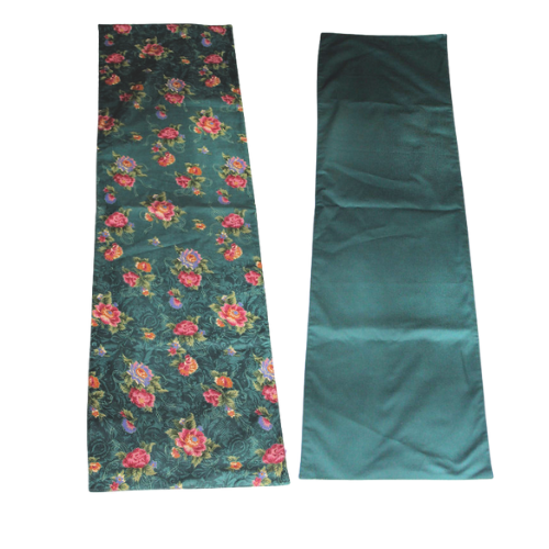 Floral & Green Reversible Table Runner