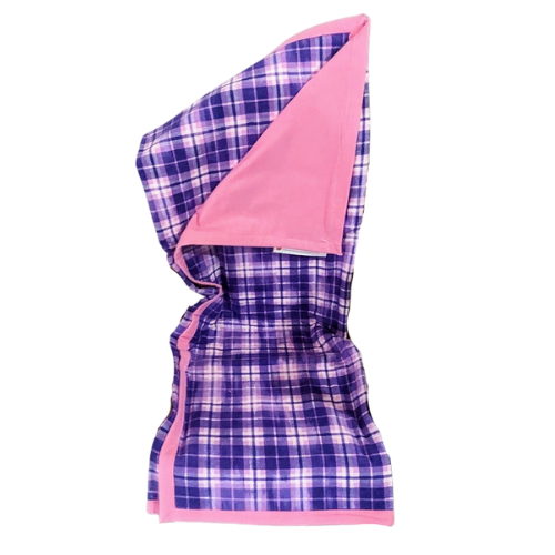 Pink & Purple Flannel Baby Blanket