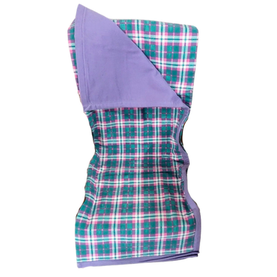 Pink Purple & Teal Checkered Baby Blanket