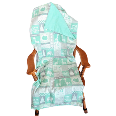 Blue & Gray Baby Blanket Blue & Gray Baby Blanket