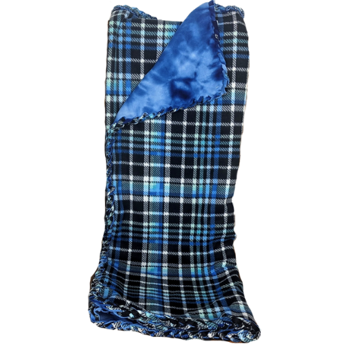Blue Plaid Fleece Blanket