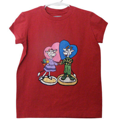 Hand- painted Girls Cow Shirt Hand- painted Girls Cow Shirt