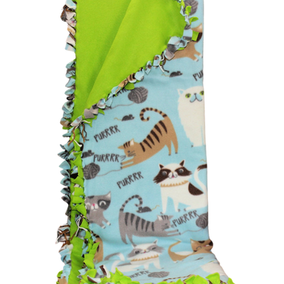 Large Cat Tie Pet Blanket