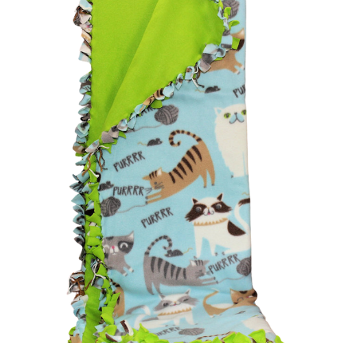 Large Cat Tie Pet Blanket