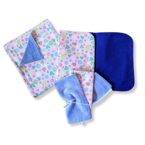 Peace Sign Baby Changing Set