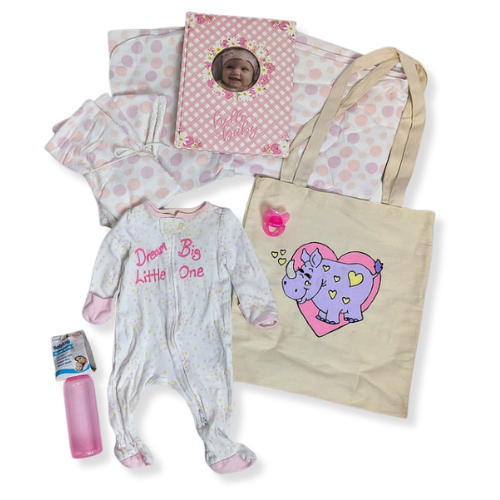 Hippo Baby Girl Gift Set