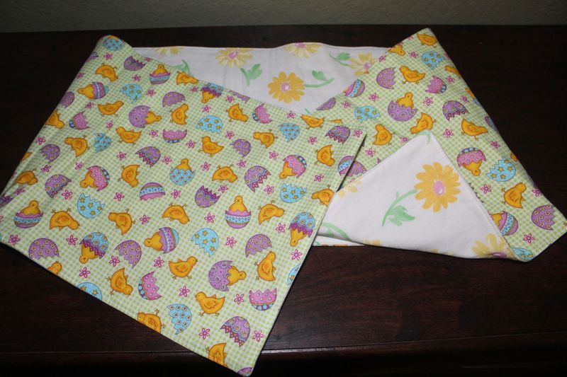 Spring Easter Table Runner – Handmade Chick and Egg Dining Table Decor