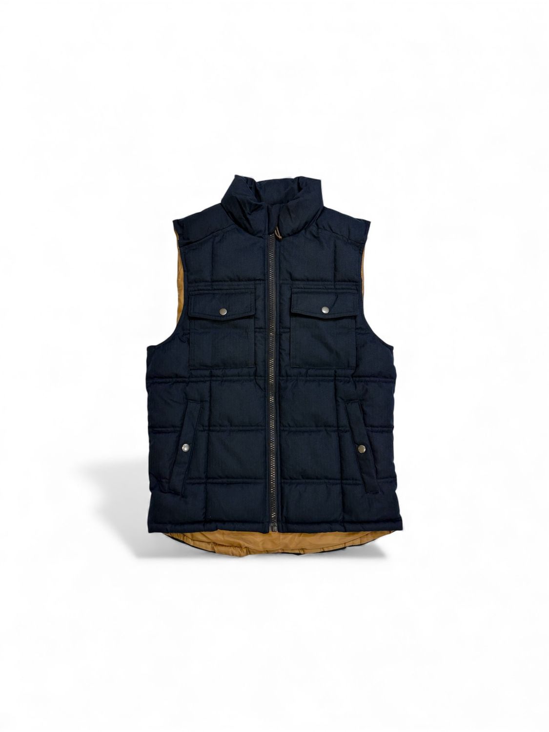 Goodfellow &amp; Co Blue and Tan/Brown Puffer Vest