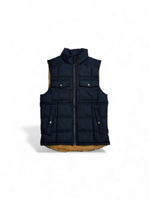 Goodfellow &amp; Co Blue and Tan/Brown Puffer Vest