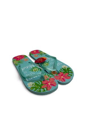 Tropical Turquoise Flip Flops
