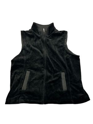 White Stag Black Velvet/Velour full-zip vest
