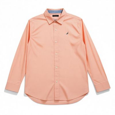 Nautica Classic Fit  Shirt in a coral color.
