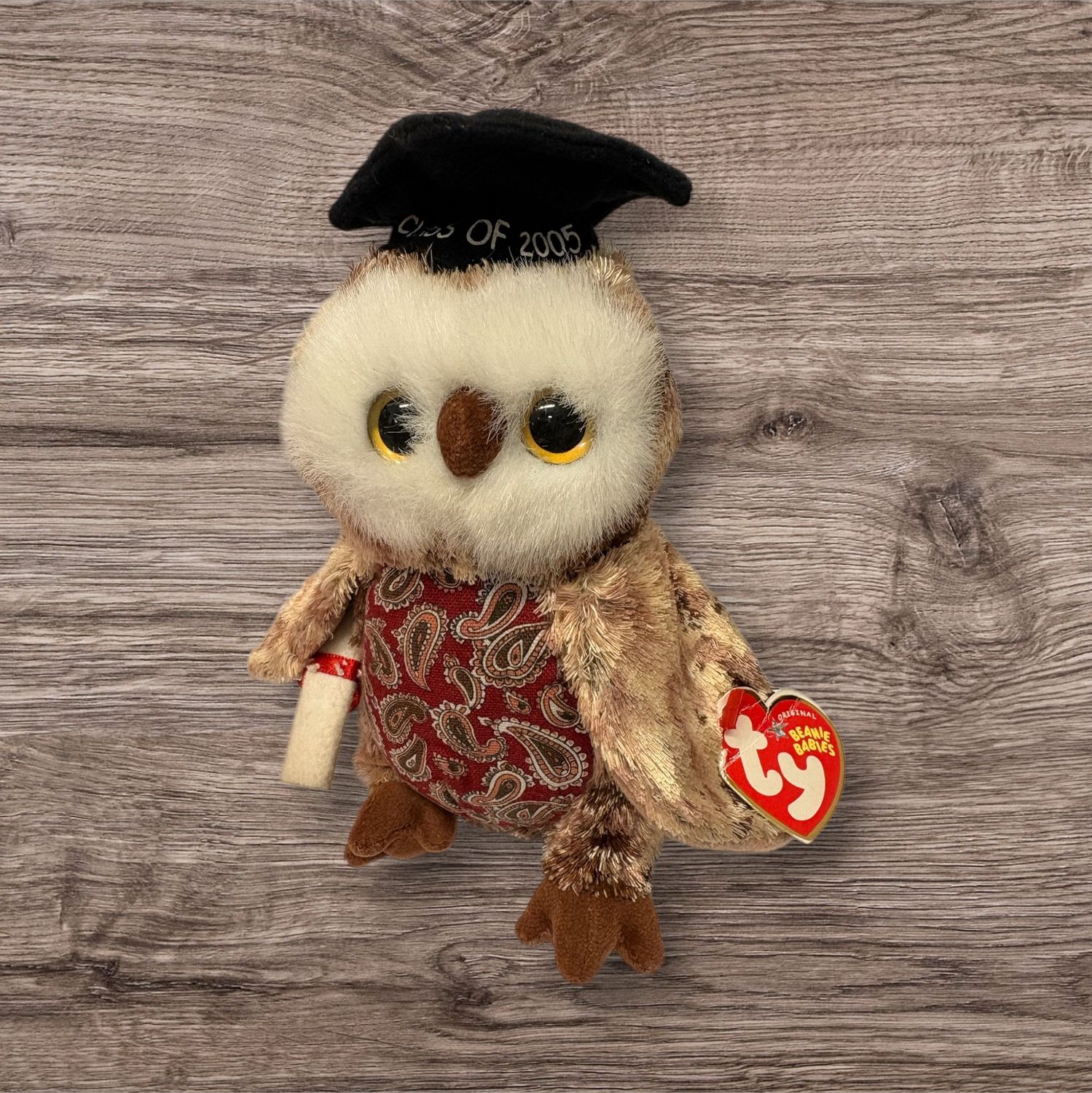 Ty Beanie Baby Smarty the 2005 Graduation Owl
