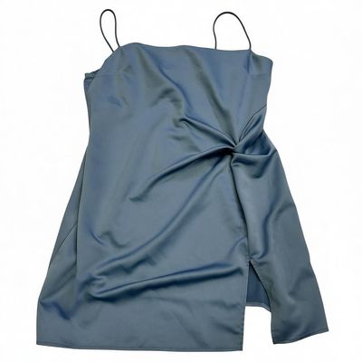 Topshop Slate Blue Mini Slip Dress