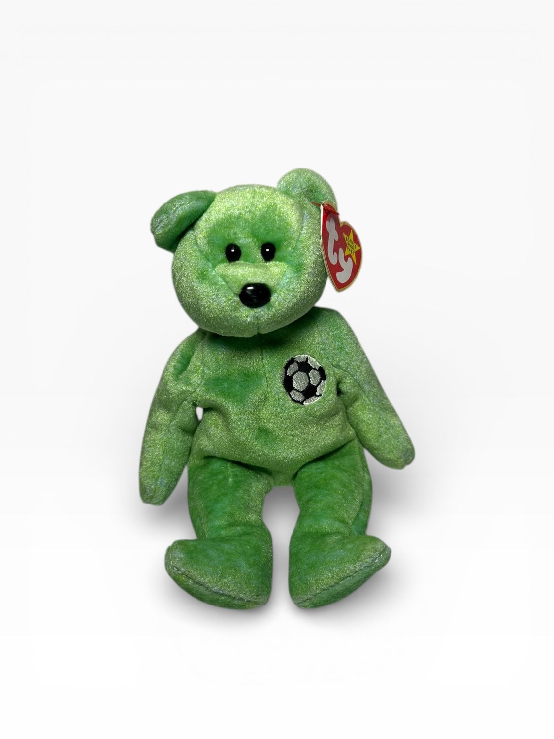 Ty Beanie Baby "Kicks" the Soccer Bear.