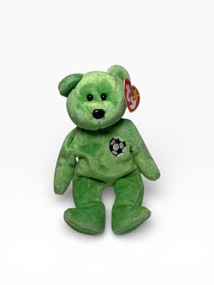 Ty Beanie Baby "Kicks" the Soccer Bear.