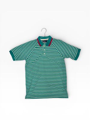 The Sundays Green and White with a Red trim on the collar Polo Shirt