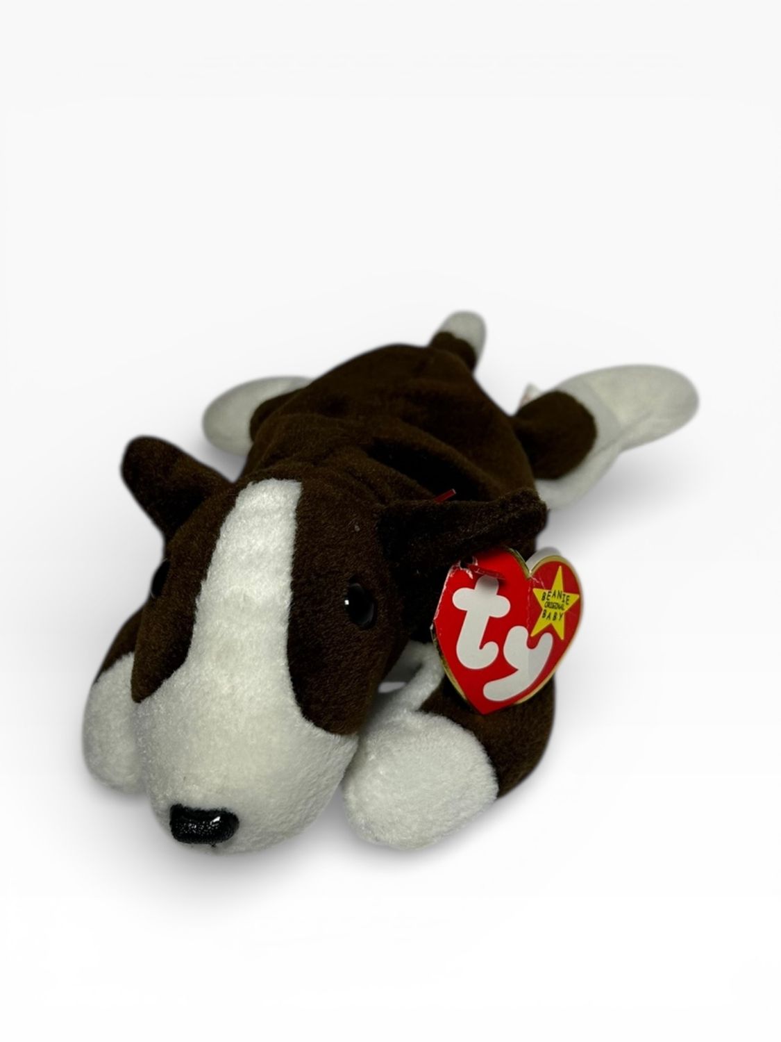 Ty Beanie Baby "Bruno" the Bull Terrier Dog