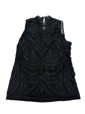 International Concepts Women’s Black Textured Pattern Tank Top Size XXL