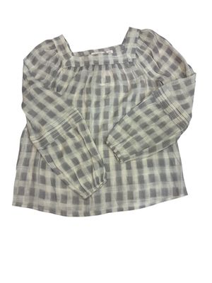 Lauren Conrad Grey Plaid Blouse