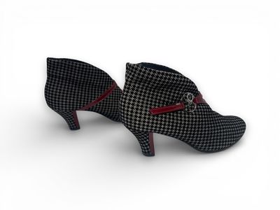 Beautifeel Houndstooth Ankle Boots Heels