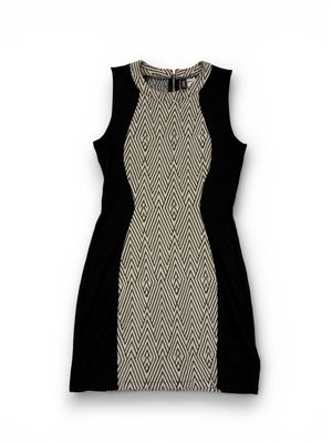 H&amp;M Divided Black and White Geometric Bodycon dress