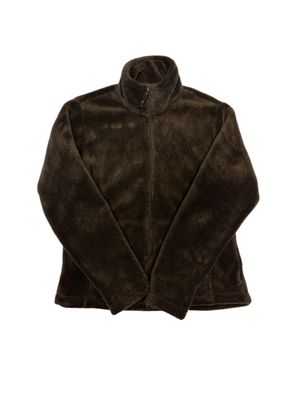 White Sierra Brown Full-zip Plush Jacket