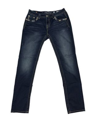 Miss Me Blue Benim Mid-Rise/Curvy Skinny Jeans