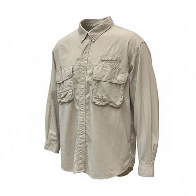 Cabela’s Men’s GuideWear Tan Button-Up Shirt Size Large
